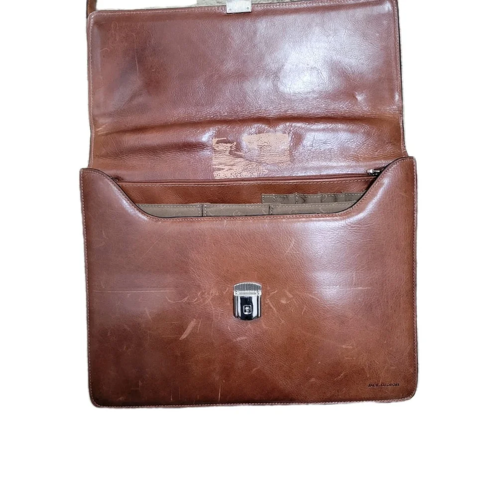 Jack George Elements Professional Leather Expandable Adult Unisex Briefcase